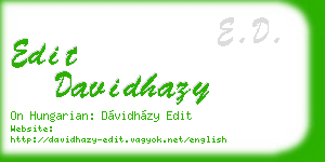 edit davidhazy business card